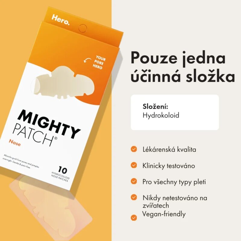 Hero Cosmetics Mighty Patch Nose лепенки за проблемна кожа 10 бр.