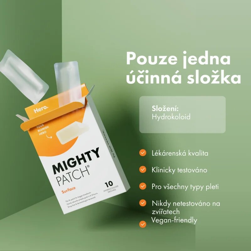 Hero Cosmetics Mighty Patch XL лепенки за проблемна кожа 10 бр.