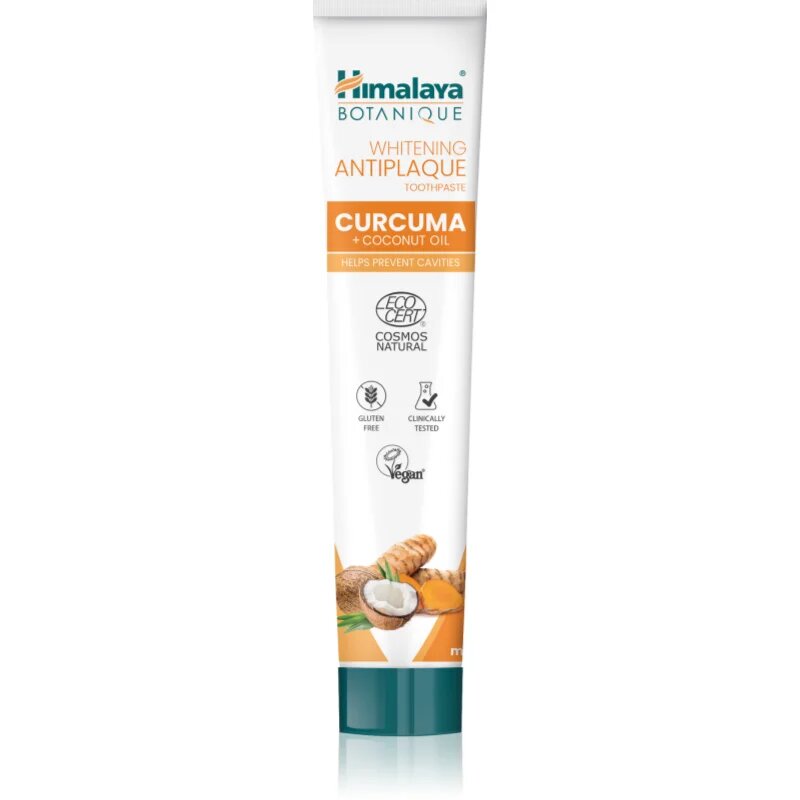 Himalaya Herbals Whitening Antiplaque Curcuma & Coconut Oil паста за зъби против зъбна плака и за здрави венци 75 мл.