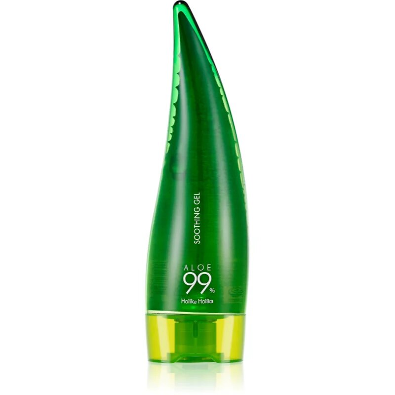 Holika Holika Aloe 99% гел за интензивна хидратация и освежаване на кожата на лицето с алое вера 250 мл.