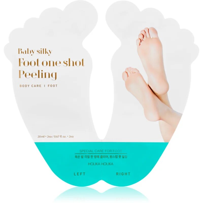 Holika Holika Baby Silky Foot ексфолираща маска за напукани ходила+ чорапи 2x20 мл.
