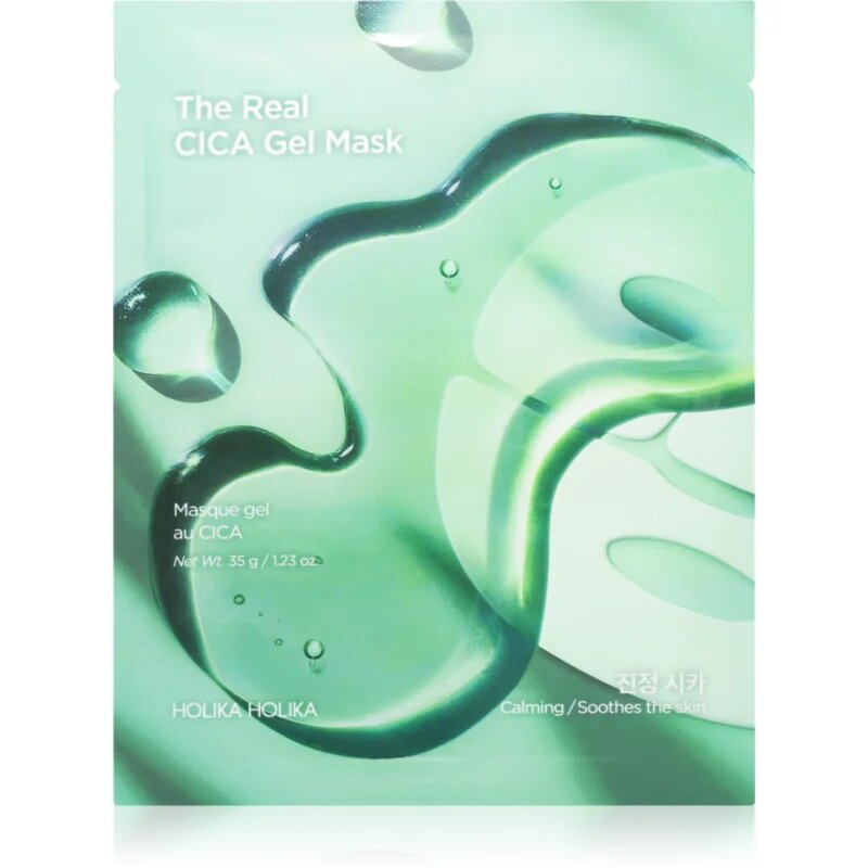 Holika Holika The Real CICA Gel Mask успокояваща платнена маска с хидратиращ ефект 35 гр.