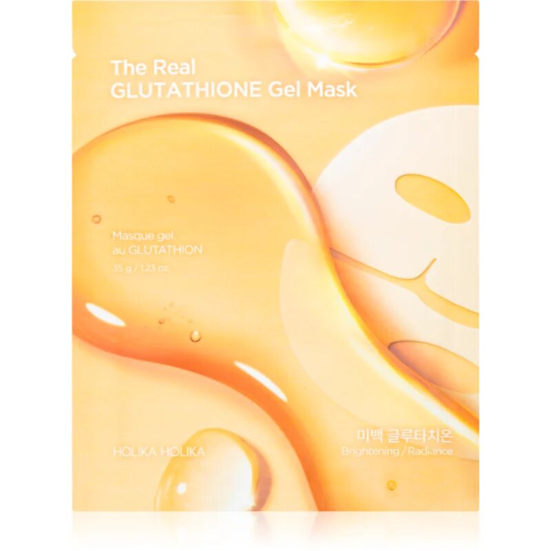 Holika Holika The Real Glutathione Gel Mask озаряваща платнена маска с гел текстура 35 гр.