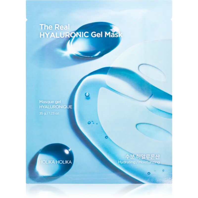 Holika Holika The Real Hyaluronic Gel Mask хидратираща платнена маска с гел текстура 35 гр.