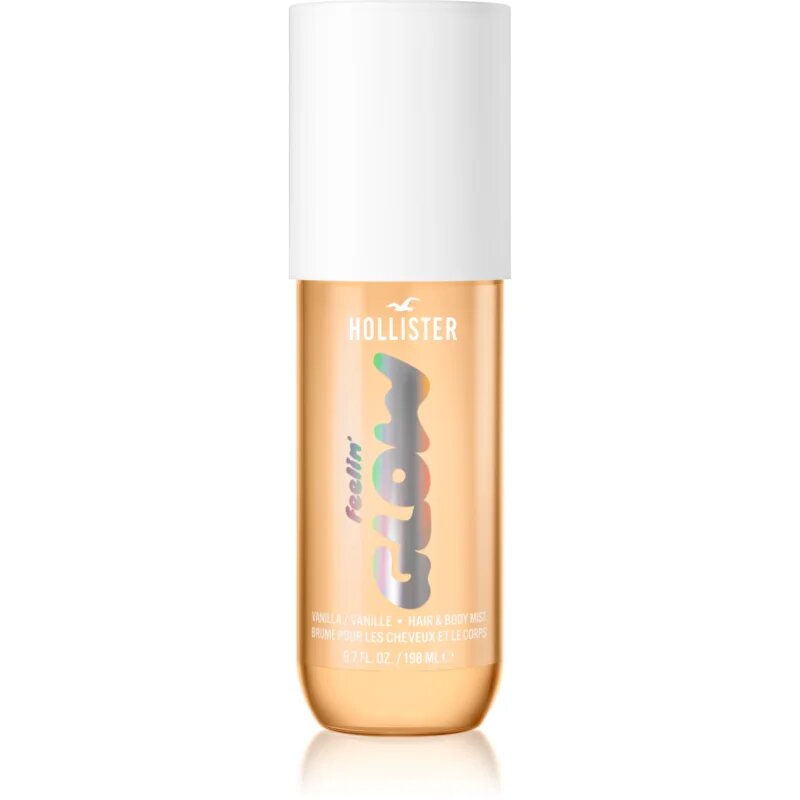 Hollister Feelin' Glow парфюмна мъгла за тяло и коса за жени Vanilla 198 мл.
