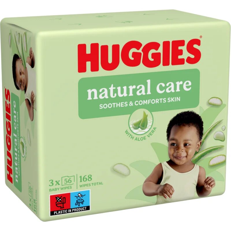 Huggies Natural Care почистващи кърпички 3x56 бр.