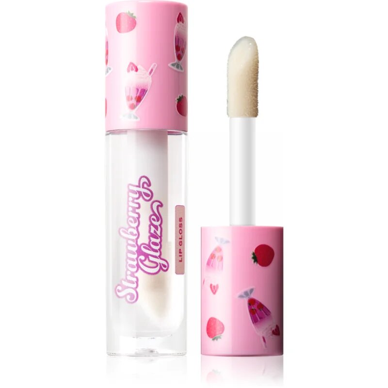 I Heart Revolution Milkshake Strawberry Glaze блясък за устни цвят Clearly Cream 3 мл.