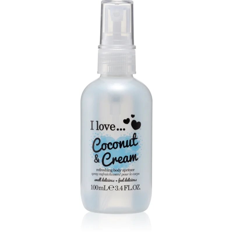 I Love Coconut & Cream освежаващ спрей за тяло за жени 100 мл.