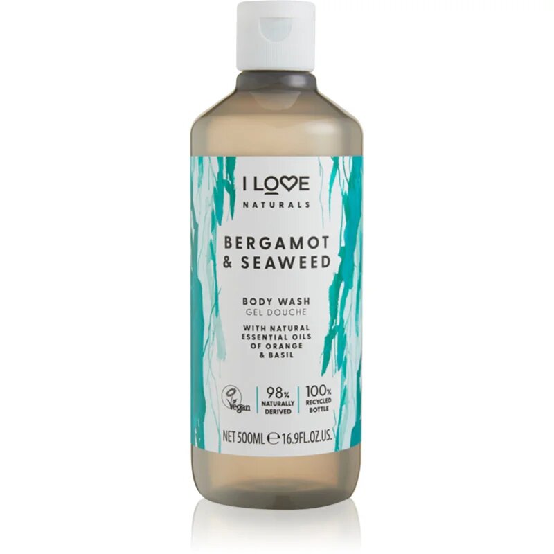 I Love Naturals Bergamot & Seaweed парфюмиран душ гел 500 мл.