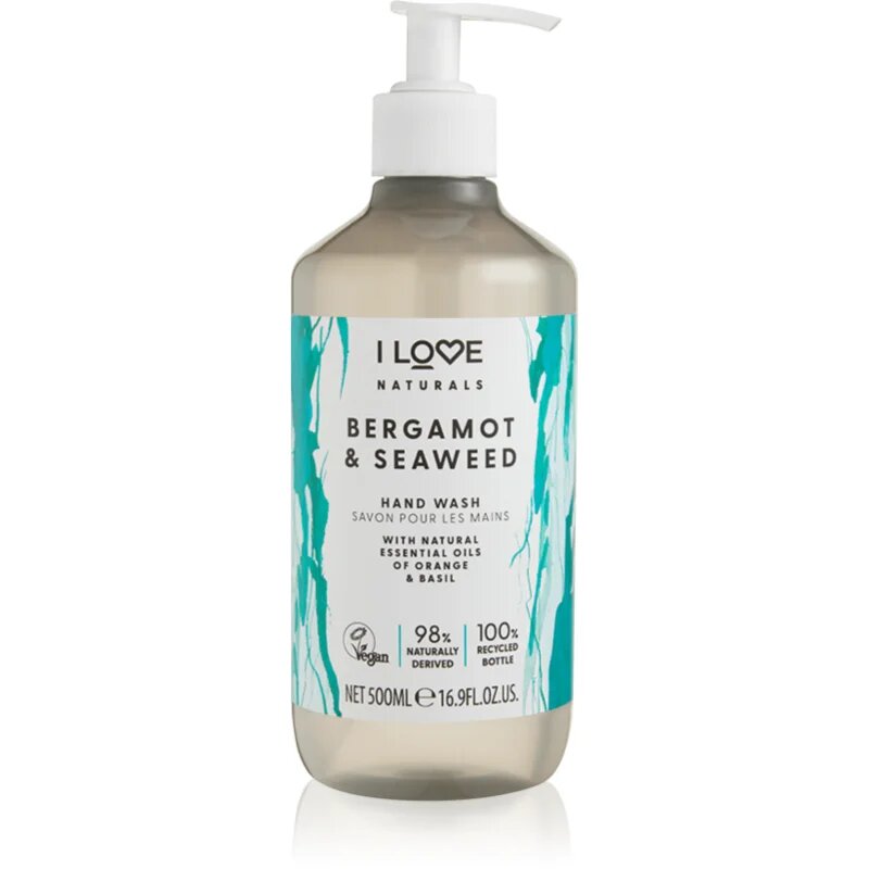 I Love Naturals Bergamot & Seaweed течен сапун за ръце 500 мл.