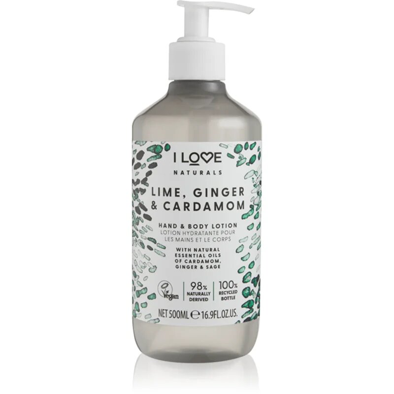 I Love Naturals Lime Ginger & Cardamom тоалетно мляко за тяло 500 мл.