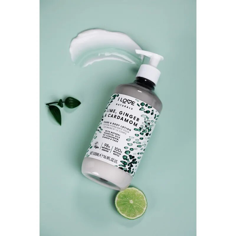 I Love Naturals Lime Ginger & Cardamom тоалетно мляко за тяло 500 мл.