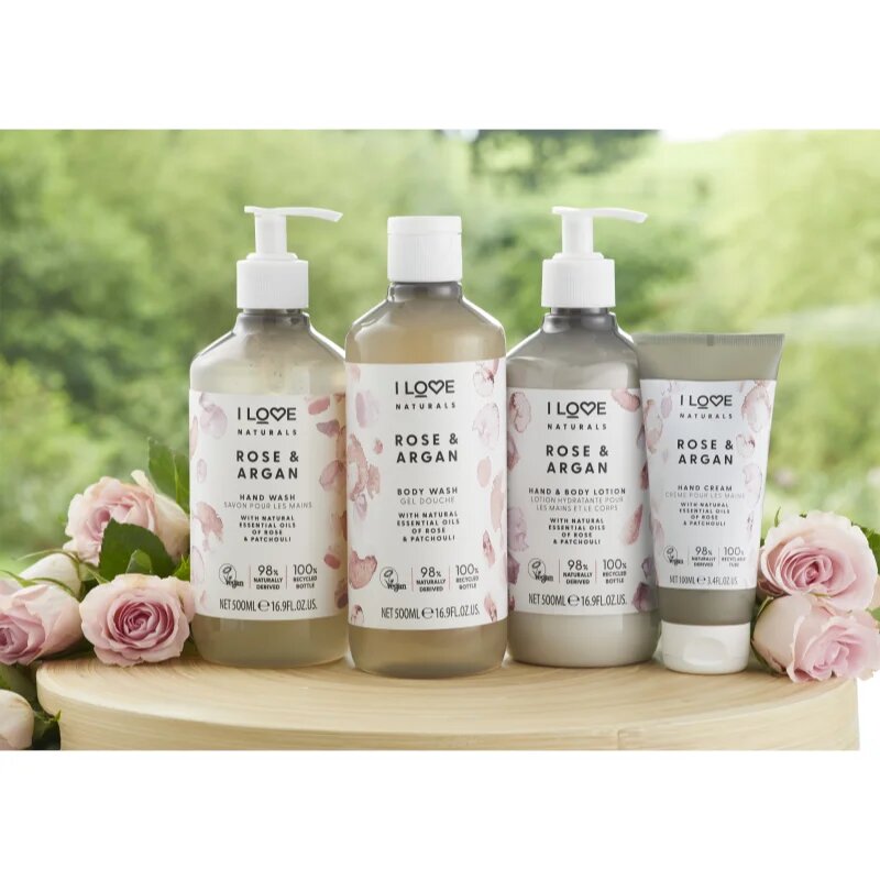 I Love Naturals Rose & Argan тоалетно мляко за тяло 500 мл.