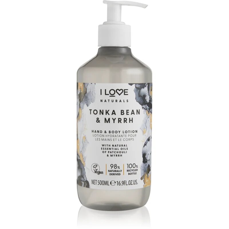 I Love Naturals Tonka Bean & Myrrh тоалетно мляко за тяло 500 мл.