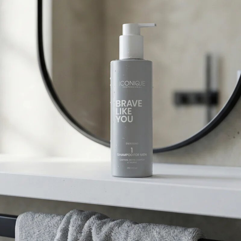 ICONIQUE Professional BRAVE LIKE YOU Energising Shampoo енергизиращ шампоан за мъже 250 мл.
