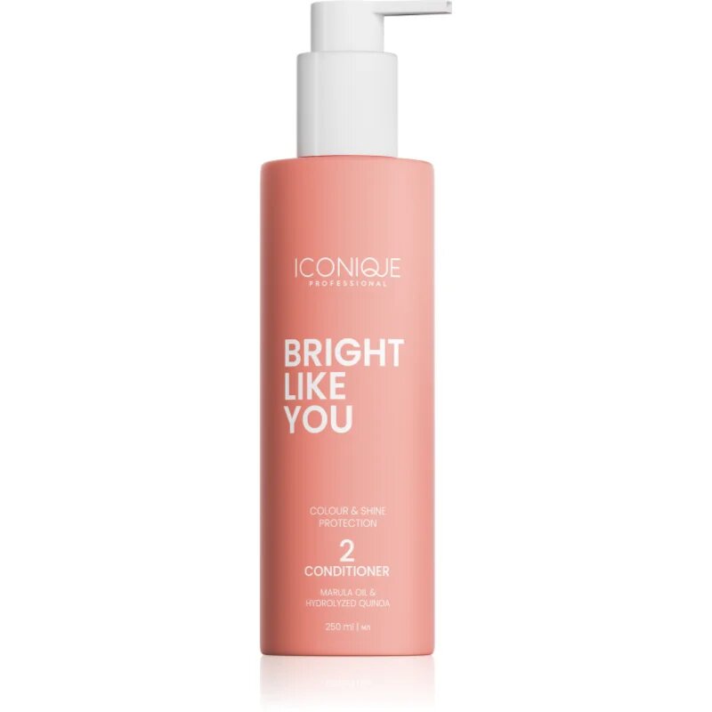 ICONIQUE Professional BRIGHT LIKE YOU Colour & Shine Protection Conditioner възстановяващ балсам за боядисана коса 250 мл.