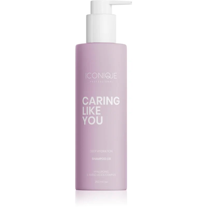 ICONIQUE Professional CARING LIKE YOU Deep Hydration хидратиращ шампоан за суха и увредена коса 250 мл.