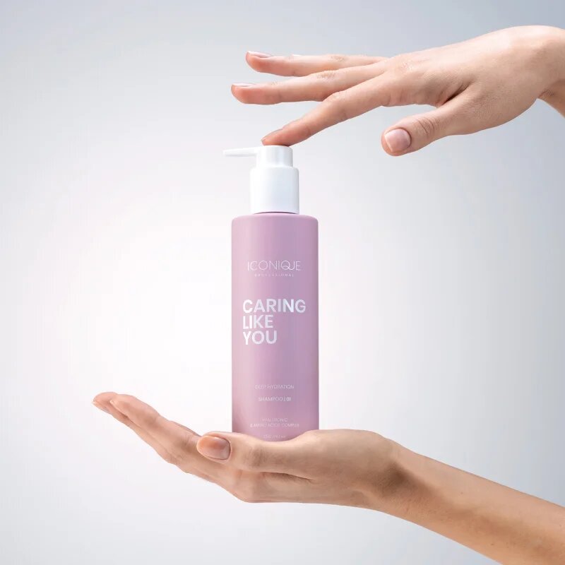 ICONIQUE Professional CARING LIKE YOU Deep Hydration хидратиращ шампоан за суха и увредена коса 250 мл.