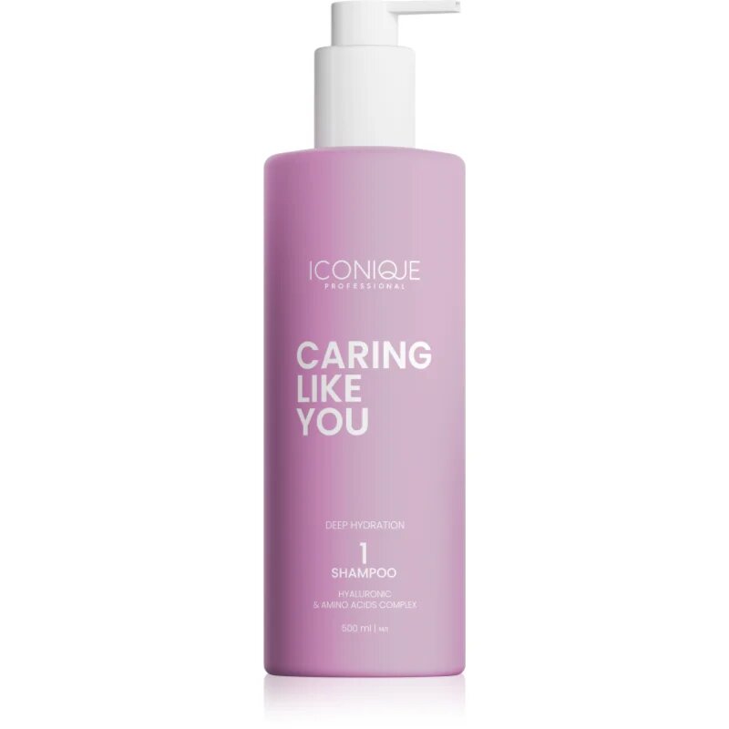 ICONIQUE Professional CARING LIKE YOU Deep Hydration хидратиращ шампоан за суха и увредена коса 500 мл.