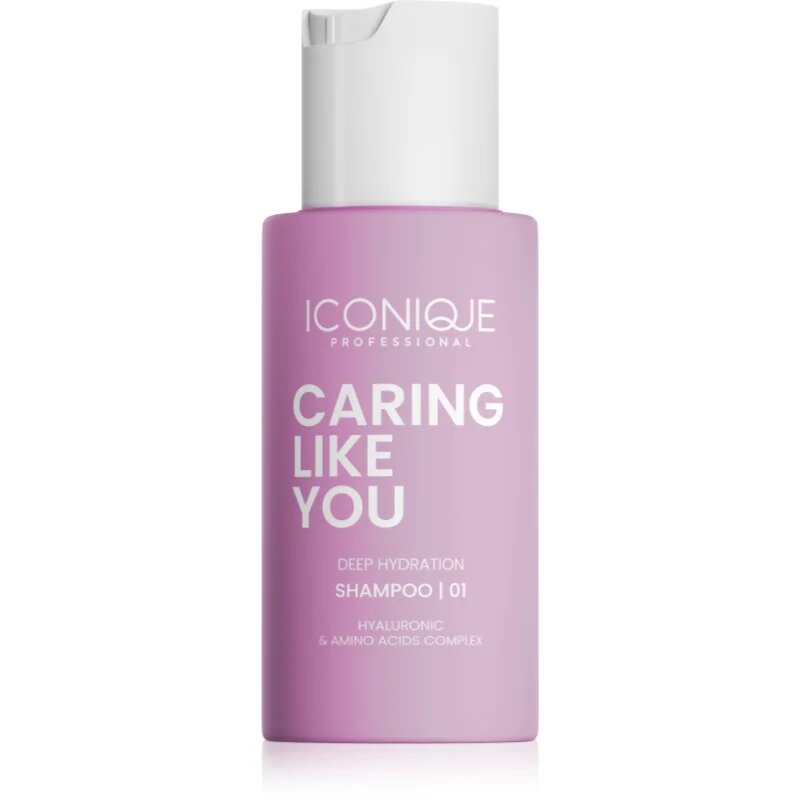 ICONIQUE Professional CARING LIKE YOU Deep Hydration хидратиращ шампоан за суха и увредена коса 70 мл.