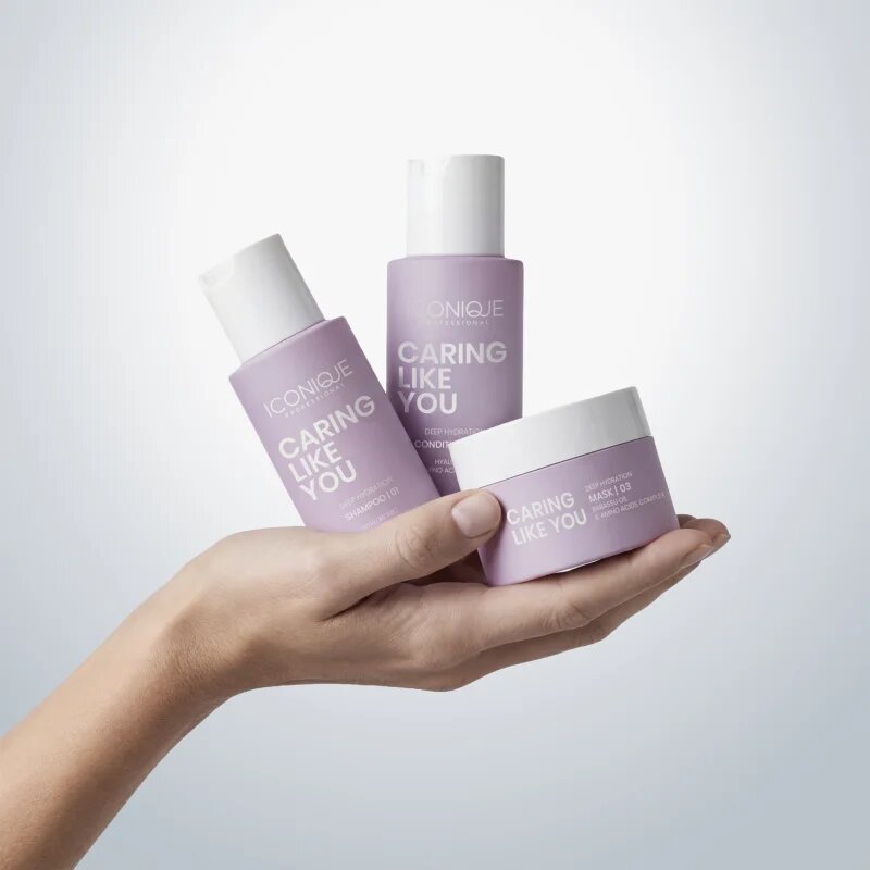 ICONIQUE Professional CARING LIKE YOU Deep Hydration хидратиращ шампоан за суха и увредена коса 70 мл.