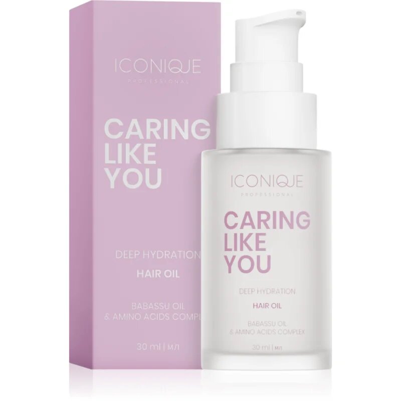 ICONIQUE Professional CARING LIKE YOU Deep Hydration хидратиращо олио за суха и увредена коса 30 мл.