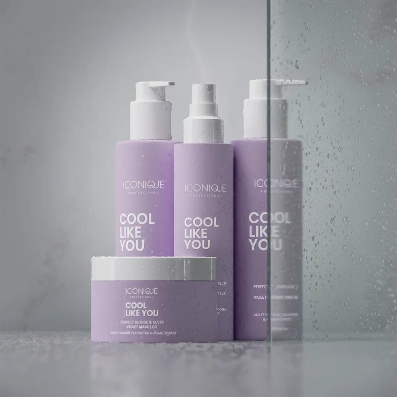 ICONIQUE Professional COOL LIKE YOU Perfect Blonde & Silver Violet маска за коса неутрализиращ жълтеникавите оттенъци 200 мл.