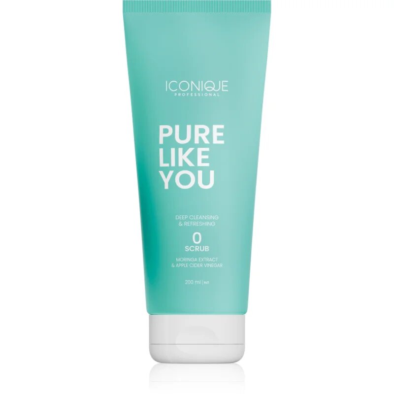 ICONIQUE Professional PURE LIKE YOU Deep Cleansing & Refreshing Scrub почистващ пилинг за мазна кожа на скалпа 200 мл.