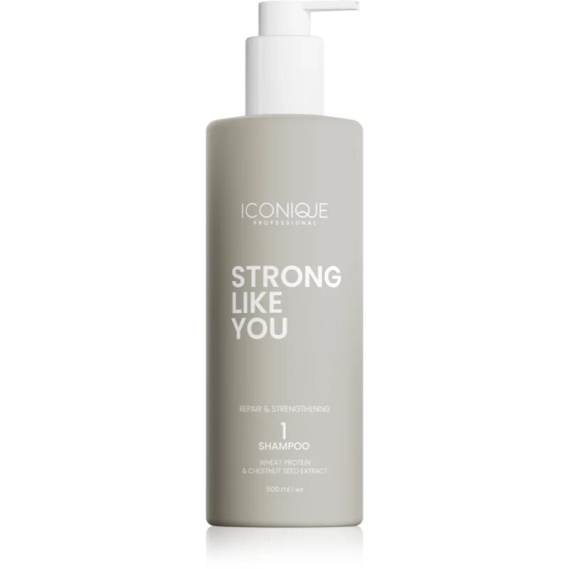ICONIQUE Professional STRONG LIKE YOU Repair & Strengthening регенериращ шампоан за увредена коса 500 мл.