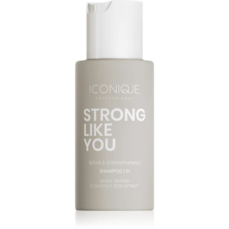 ICONIQUE Professional STRONG LIKE YOU Repair & Strengthening регенериращ шампоан за увредена коса 70 мл.