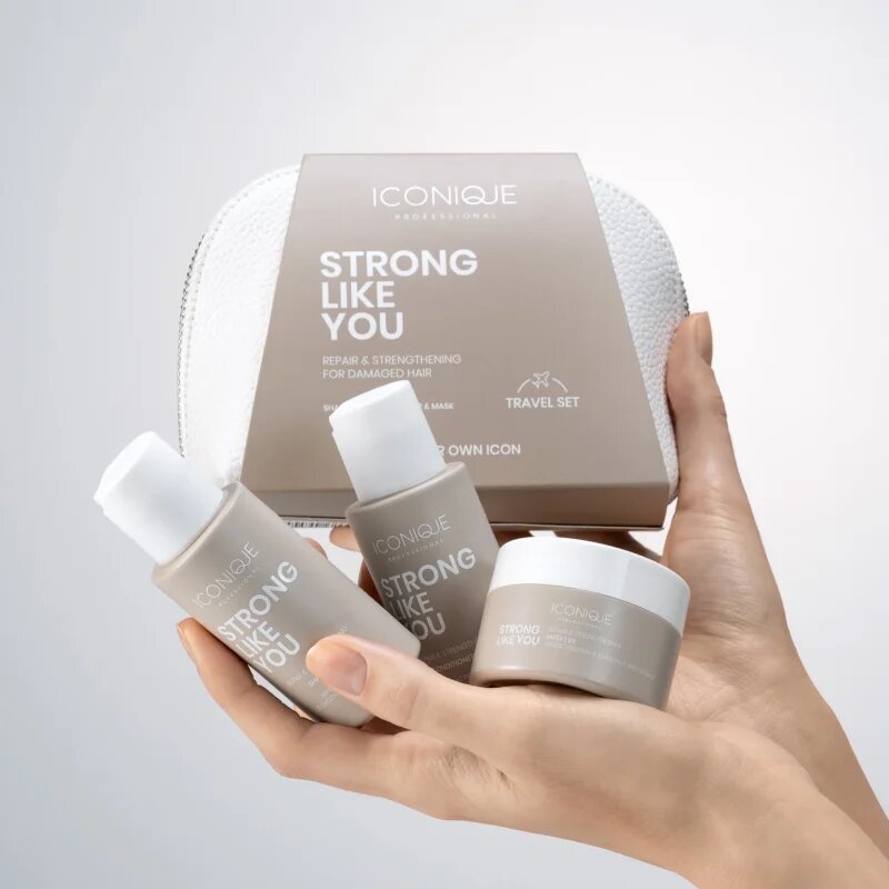 ICONIQUE Professional STRONG LIKE YOU Repair & Strengthening Set комплект за пътуване за увредена коса