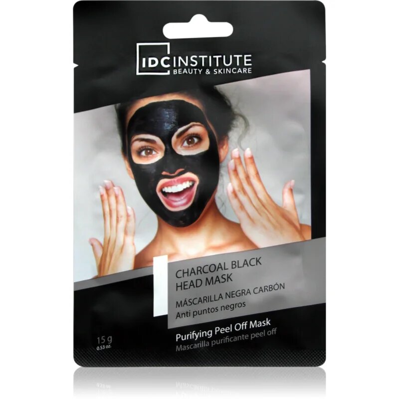 IDC INSTITUTE Charcoal Blackhead Mask отлепяща се маска против черни точки с активен въглен 15 гр.