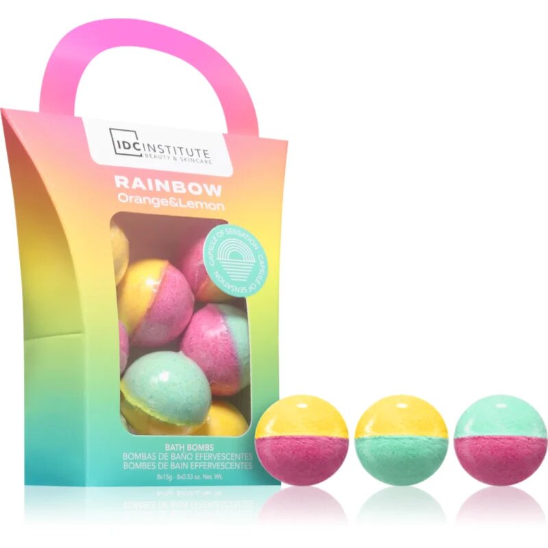 IDC INSTITUTE Cocktail Bar бомбичка за вана цвят Rainbow 8x15 гр.