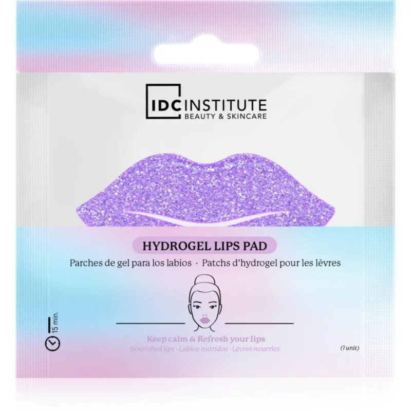 IDC INSTITUTE Glitter Lip Purple хидрогелна маска за устни 1 бр.