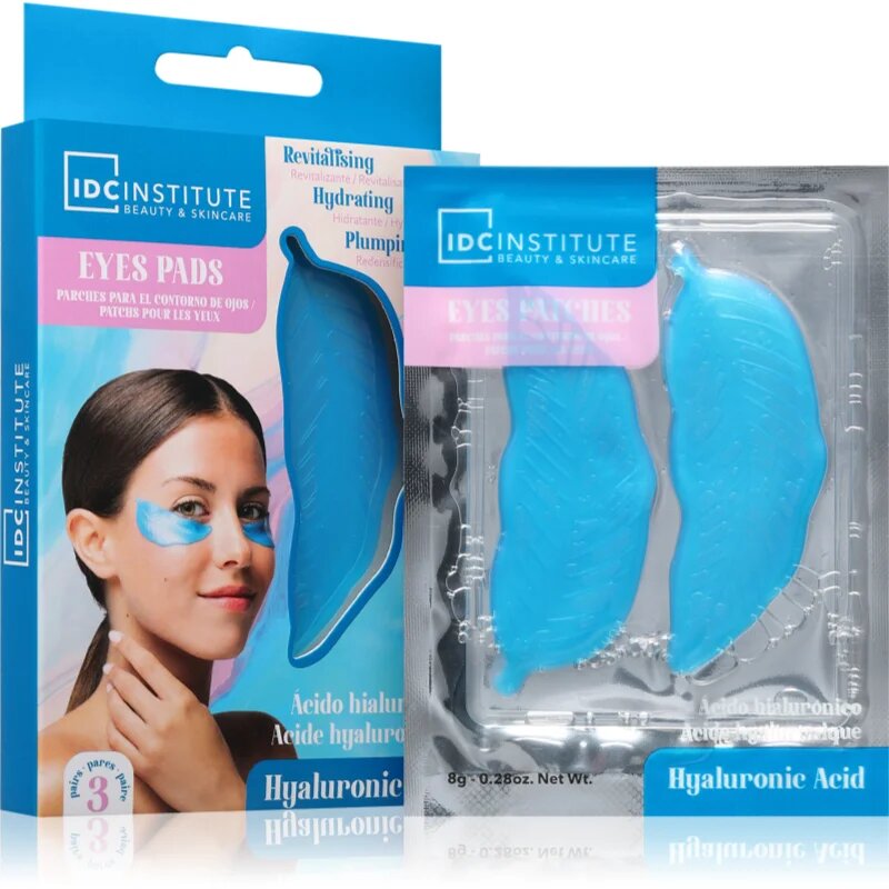 IDC INSTITUTE Hyaluronic Acid Eye Patches хидрогел стелки против тъмни кръгове под очите 3 чифт