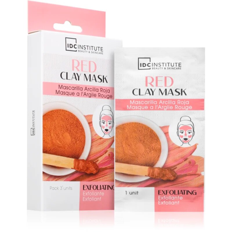 IDC INSTITUTE Red Clay Mask ексфолираща маска 3x8 гр.