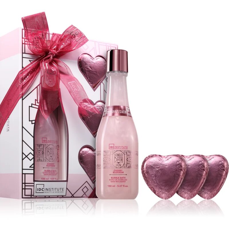 IDC INSTITUTE Scented Bath Rose Bubble Bath Set подаръчен комплект за жени
