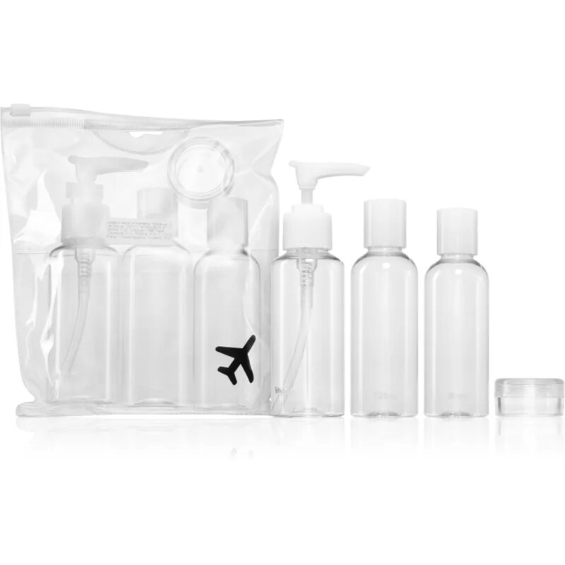IDC INSTITUTE Travel Set контейнери за пътуване за многократна употреба 4 бр.