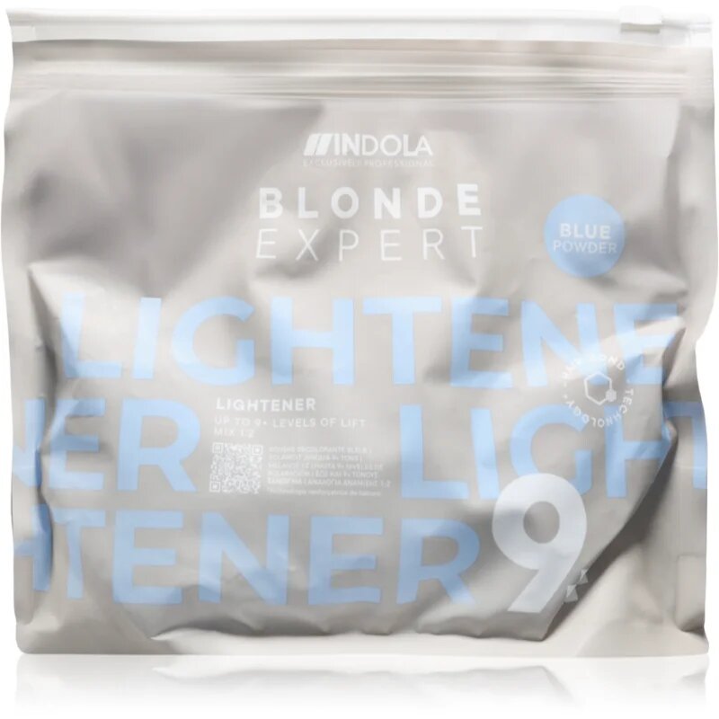 Indola Blond Expert Lightener 9+ изсветляваща пудра за руса коса Blue 450 гр.