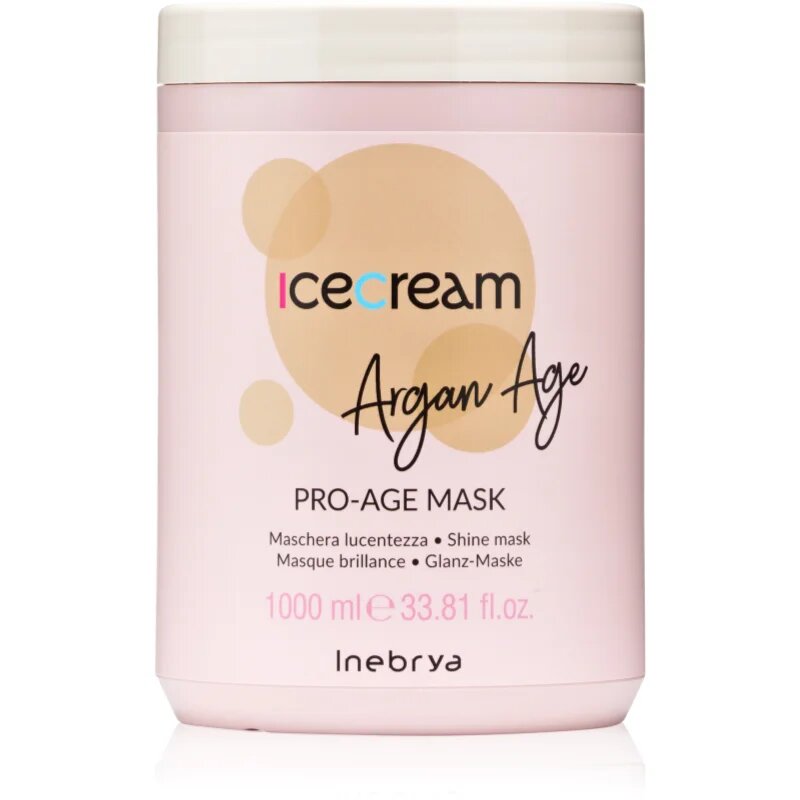 Inebrya Argan-Age Pro-Age Mask възстановяваща маска за коса и скалп 1000 мл.