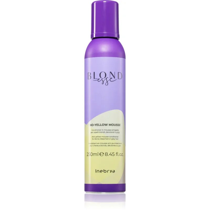 Inebrya BLONDesse No-Yellow Mousse балсам-пяна неутрализиращ жълтеникавите оттенъци 250 мл.