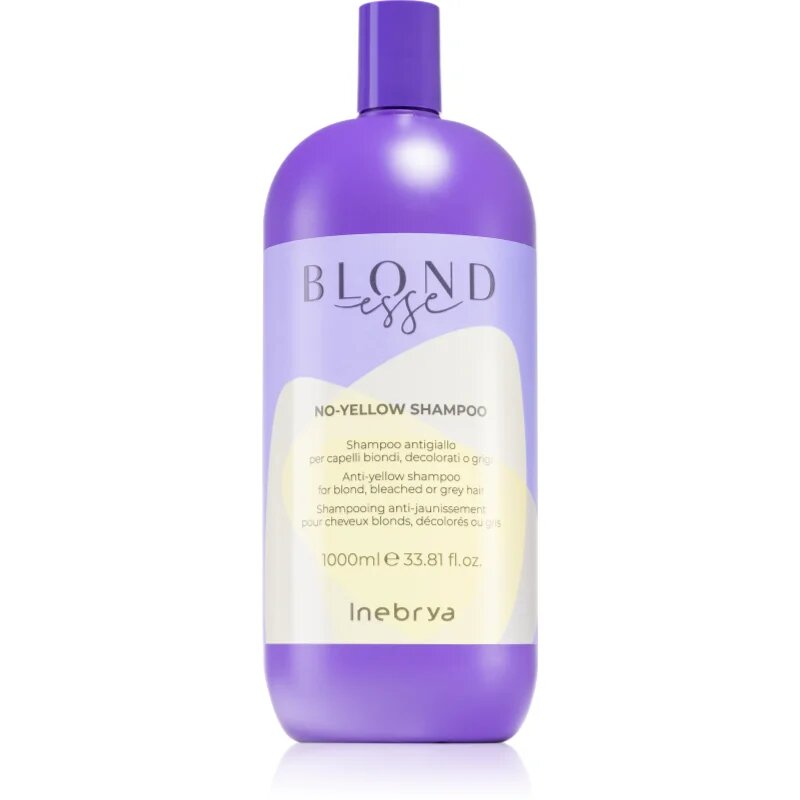 Inebrya BLONDesse No-Yellow Shampoo шампоан неутрализиращ жълтите нюанси за руса и сива коса 1000 мл.