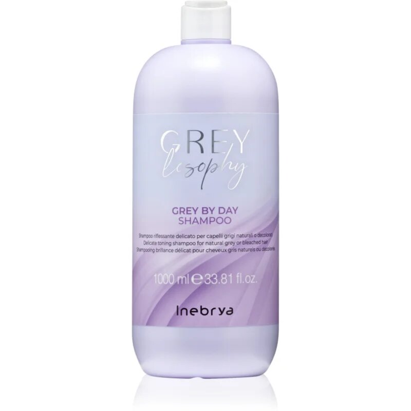 Inebrya Greylosophy Grey By Day Shampoo тониращ шампоан за сива коса 1000 мл.
