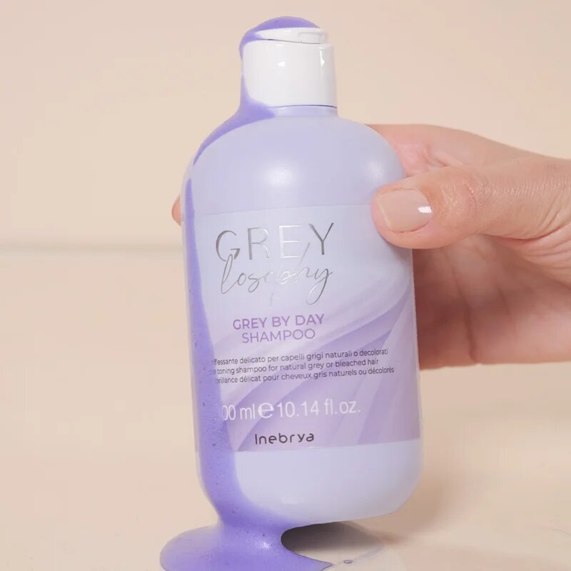 Inebrya Greylosophy Grey By Day Shampoo тониращ шампоан за сива коса 300 мл.