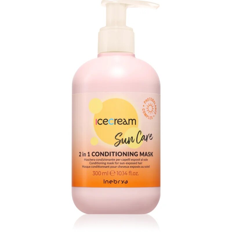 Inebrya Sun Care 2 in 1 Conditioning Mask маска за коса за изтощена от слънце коса 300 мл.