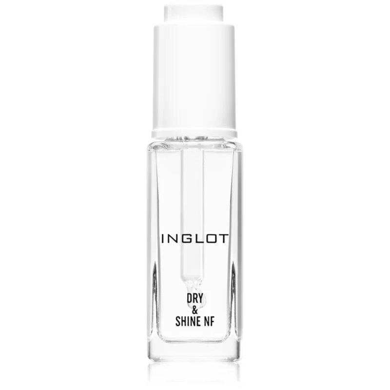 Inglot Dry & Shine NF горен лак за нокти ускоряващ изсъхването на лака с пипета 9 мл.