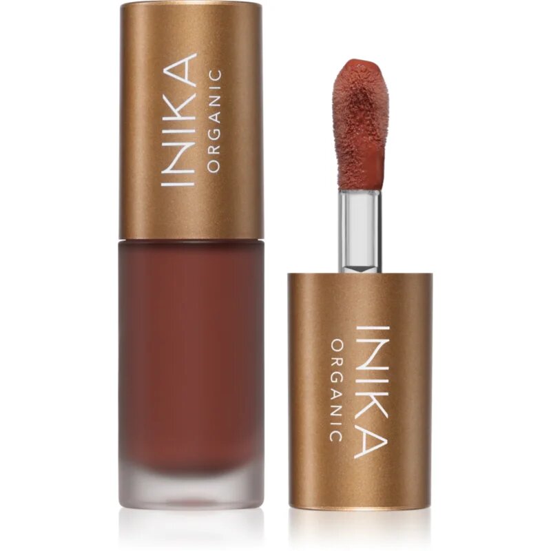 INIKA Organic Lip Oil Collagen + Squalane тониращо олио за устни с колаген цвят Cinnamon 5 мл.