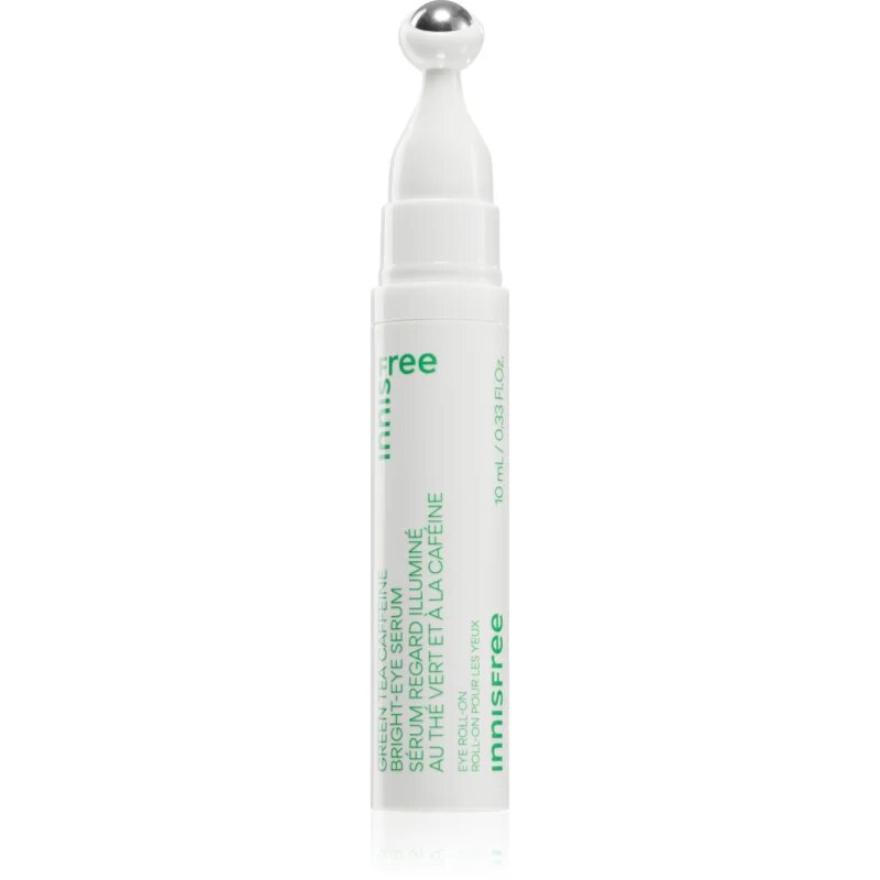 innisfree Green Tea Caffeine Bright-Eye Serum охлаждащ рол-он за околоочната зона против отоци и тъмни кръгове 10 мл.