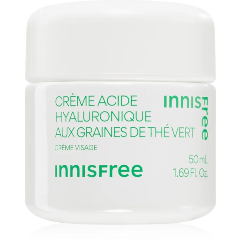 innisfree Green Tea Seed Hyaluronic Cream хидратиращ крем за лице с успокояващ ефект 50 мл.