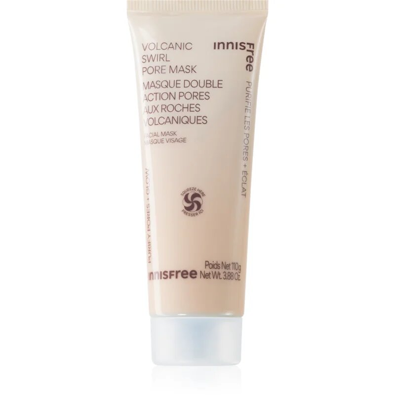 innisfree Volcanic Swirl Pore Mask маска с глина за хидратиране на кожата и минимизиране на порите 110 гр.
